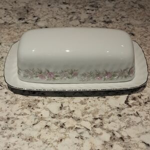 Teahouse Rose "The Dansico Collection" Fine China Covered Butter Dish
